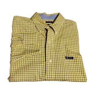 Men‎ Chaps Button Down Shirt Yellow Size Large